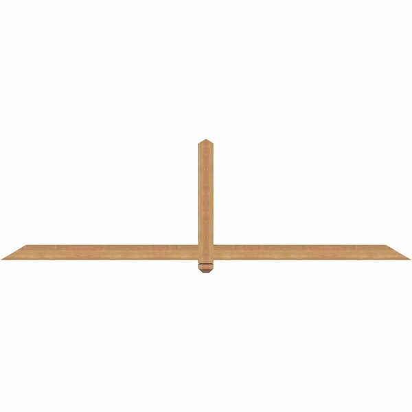 Ekena Millwork Eugene Smooth Timber Gable Bracket, Western Red Cedar, 96"W x 28"H x 3 1/2"D x 3 1/2"F, 7/12 Pitch GBW096X28X0404EUG00SWR - main